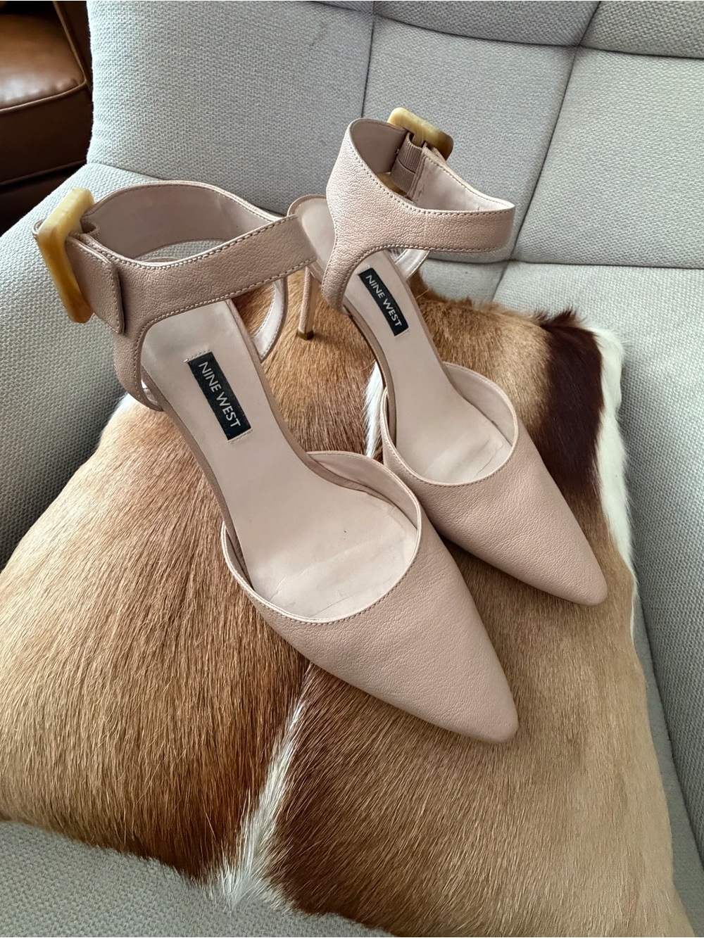 Nine West Blush Pointed-Toe Ankle Strap Pumps